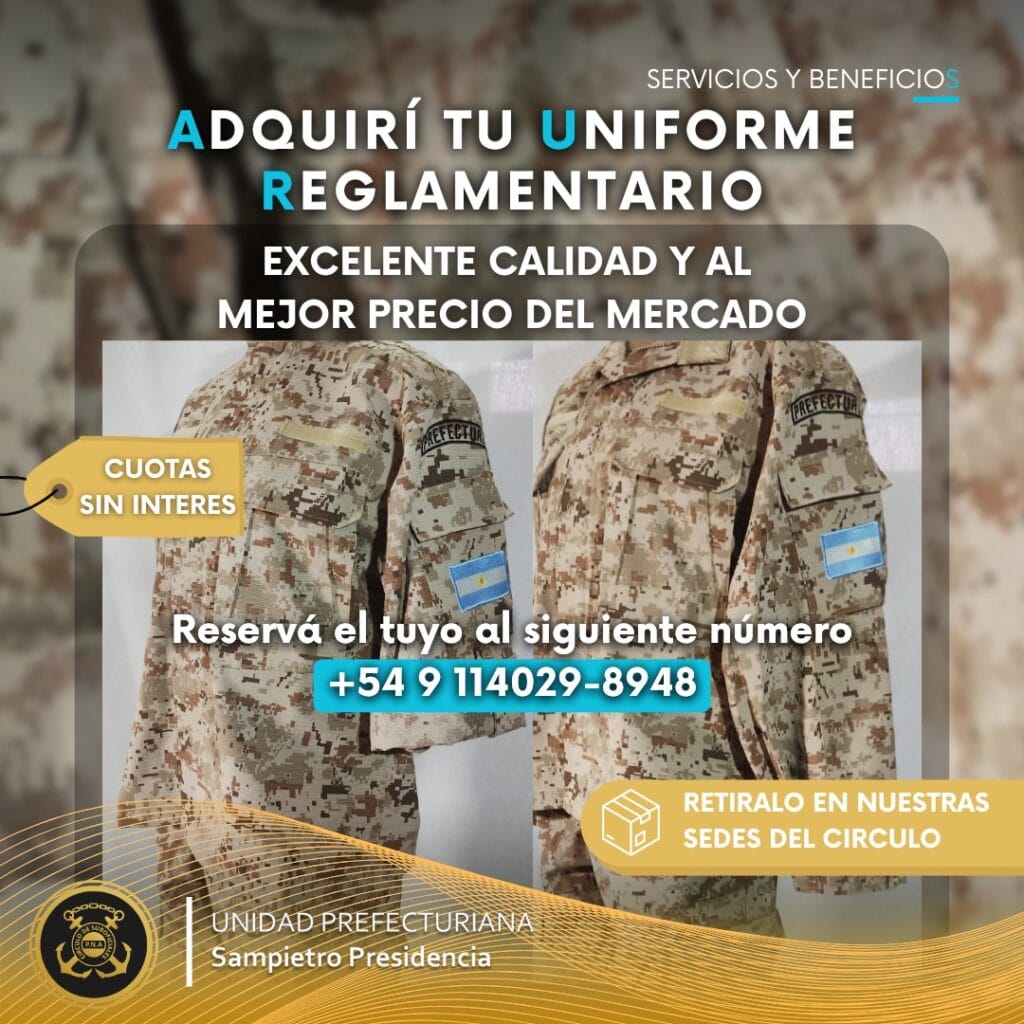 ¡Renová tu uniforme con las mejores facilidades! 👮‍♂️⚓️