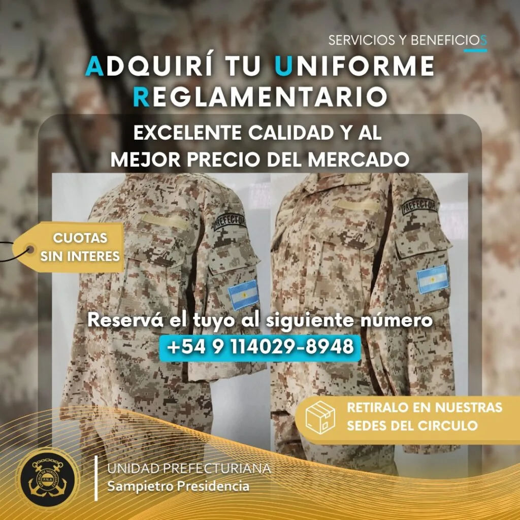 ¡Renová tu uniforme con las mejores facilidades! 👮‍♂️⚓️