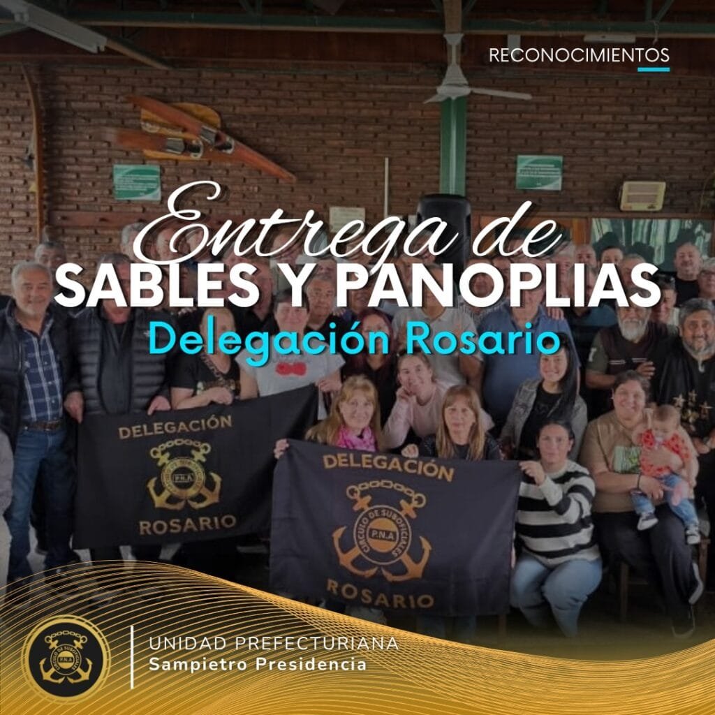 Entrega de sables y panoplias en la Delegación Rosario: reconocimiento a la trayectoria de nuestros asociados