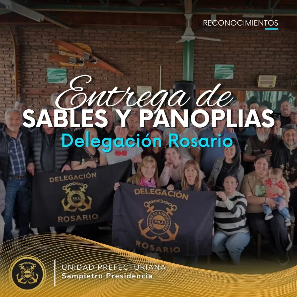 Entrega de sables y panoplias en la Delegación Rosario: reconocimiento a la trayectoria de nuestros asociados